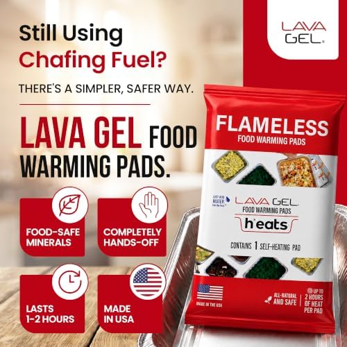 Flame-Free Catering Heat Pads & Buffet Kits - Sustainable Natural Mineral Food Warming Solution for Full & Half, alternate