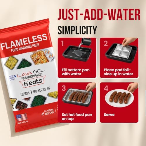 Flame-Free Catering Heat Pads & Buffet Kits - Sustainable Natural Mineral Food Warming Solution for Full & Half, alternate