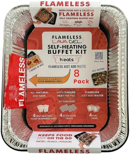 Flame-Free Catering Heat Pads & Buffet Kits - Sustainable Natural Mineral Food Warming Solution for Full & Half