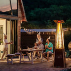 Flame Pyramid Pool Heater, Triple Safety Protection Portable Patio Heater with Patio Cover, Warm Glass Tube with, alternate