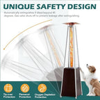 Flame Pyramid Pool Heater, Triple Safety Protection Portable Patio Heater with Patio Cover, Warm Glass Tube with, alternate