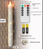 Flameless Cone Candle with Built-in Star String Light, 11-Button Remote Control, Timer, Battery Powered, alternate view 4
