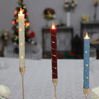 Flameless Cone Candle with Built-in Star String Light, 11-Button Remote Control, Timer, Battery Powered, alternate view 5