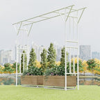 Flat Top Garden Arch Trellis 11FT x 9FT, Extra Large Garden Trellis for Climbing Plants Outdoor, 141.7in x 108in
