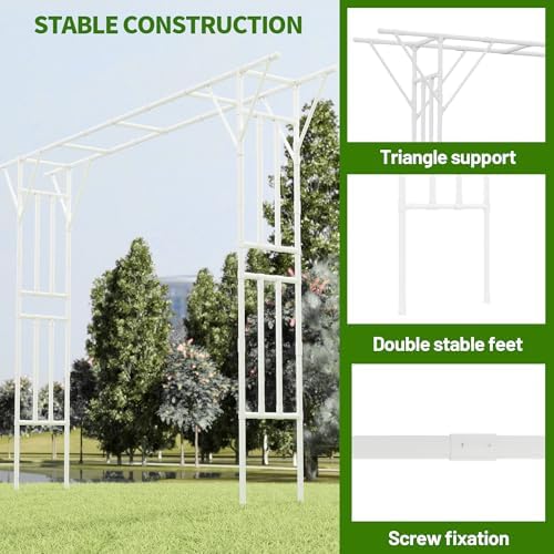 Flat Top Garden Arch Trellis 11FT x 9FT, Extra Large Garden Trellis for Climbing Plants Outdoor, 141.7in x 108in, alternate