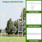Flat Top Garden Arch Trellis 11FT x 9FT, Extra Large Garden Trellis for Climbing Plants Outdoor, 141.7in x 108in, alternate