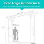 Flat Top Garden Arch Trellis 11FT x 9FT, Extra Large Garden Trellis for Climbing Plants Outdoor, 141.7in x 108in, alternate