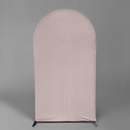 Flesh Pink Ripples Pattern Arch Backdrop Cover for Birthday Party Wedding Baby Shower Decorations Chiara, alternate view 2