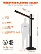 FlexRay 80" Electric Infrared Patio Heater for Indoor Outdoor, alternate view 3