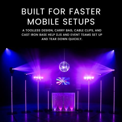 FLEXstand FX ILS DJ Lighting & Speaker Stand with Built-in RGB+WW LED Light Strip, Adjustable Telescoping Tripod, alternate