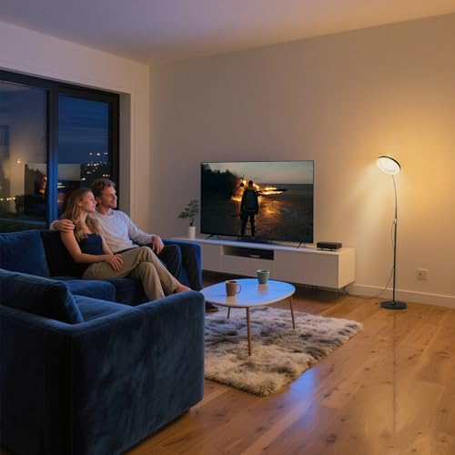 Floor Fan with Light, 26W LED RGB Dimmable Standing Lamp, alternate view 6
