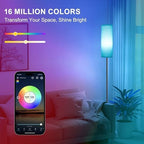 Floor Lamp, 9W 800LM Smart Bulb, Tall Lamp, Turquoise Shade, alternate view 2