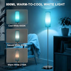 Floor Lamp, 9W 800LM Smart Bulb, Tall Lamp, Turquoise Shade, alternate view 3
