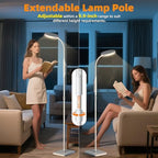 Floor Lamp, Adjustable Height Floor Lamps for Living Room Bedroom, 120 LED Super Bright Standing Lamp Remote &, alternate
