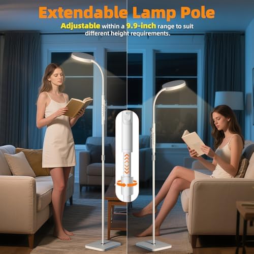 Floor Lamp, Adjustable Height Floor Lamps for Living Room Bedroom, 252 LED Super Bright Standing Lamp Remote, alternate view