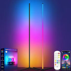 Floor Lamp, RGB LED Corner Lamp with Music Sync, Smart App and Remote Control Color Changing Ambience Light, 16
