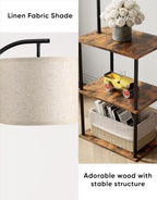 Floor Lamp with Table 2-Pack, Nightstands End Side Table for Living Room, alternate view 5
