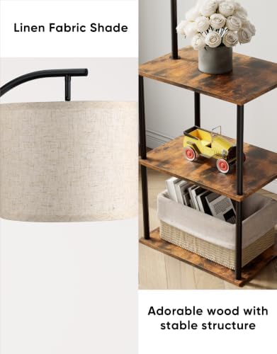 Floor Lamp with Table 2-Pack, Nightstands End Side Table for Living Room, alternate view 5