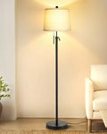 Floor Lamps for Living Room, Black Floor Lamp Adjustable Height Standing Lamp, Dimmable Modern Tall Floor Lamp