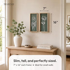 Floral 3D Green Wall Art, Botanical Wall Decor, Set of 2, alternate view 3