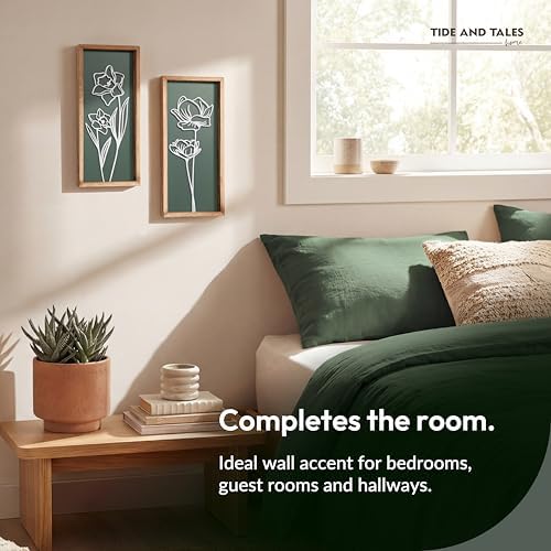 Floral 3D Green Wall Art, Botanical Wall Decor, Set of 2, alternate view 6