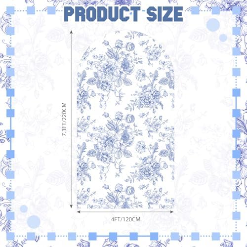 Floral Arch Cover 7.2ft Blue Stretchy Spandex for Wedding in 7.2ft in Blue, alternate view 2