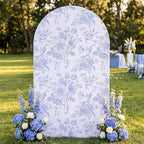 Floral Arch Cover 7.2ft Blue Stretchy Spandex for Wedding in 7.2ft in Blue, alternate view 3