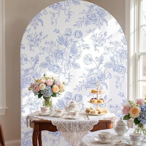 Floral Arch Cover 7.2ft Blue Stretchy Spandex for Wedding in 7.2ft in Blue, alternate view 6
