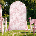 Floral Arch Cover 7.2ft Pink Stretchy Spandex for Wedding in 7.2ft in Pink