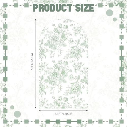 Floral Arch Cover 7.2ft Sage Green Stretchy Spandex for Wedding in 7.2ft in Sage Green, alternate view 2