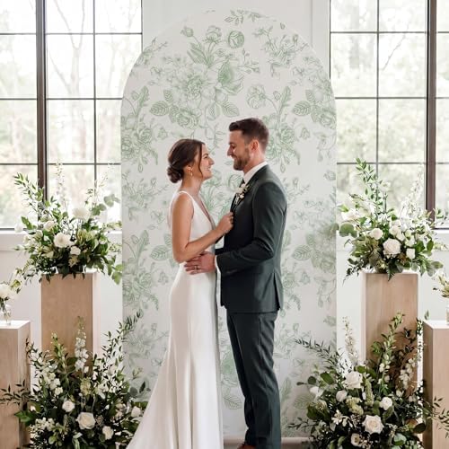 Floral Arch Cover 7.2ft Sage Green Stretchy Spandex for Wedding in 7.2ft in Sage Green, alternate view 4