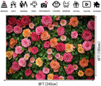 Floral Backdrop for Photography Mother's Day Backdrop Wedding Backdrops Spring Flower Photography Backdrop, alternate view 6