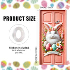 Floral Bunny Easter Door Cover 35x70 Inches Polyester in 35x70 Inches, alternate view 3