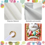 Floral Bunny Easter Door Cover 35x70 Inches Polyester in 35x70 Inches, alternate view 4