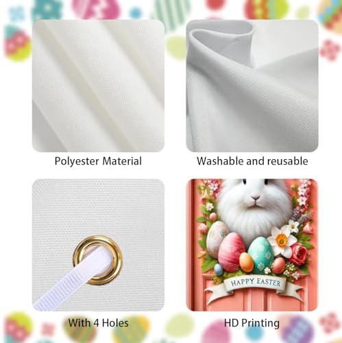 Floral Bunny Easter Door Cover 35x70 Inches Polyester in 35x70 Inches, alternate view 4