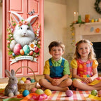 Floral Bunny Easter Door Cover 35x70 Inches Polyester in 35x70 Inches, alternate view 5