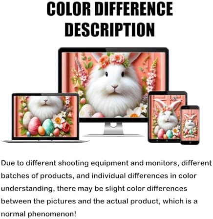 Floral Bunny Easter Door Cover 35x70 Inches Polyester in 35x70 Inches, alternate view 7