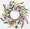 Floral Wreath with Daisy Wildflower Eucalyptus Leave and Berries Spring Summer Wreath for Front Door Wall