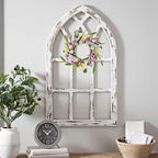 Floral Wreath with Daisy Wildflower Eucalyptus Leave and Berries Spring Summer Wreath for Front Door Wall, alternate view 7