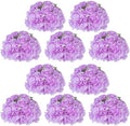 Flower Ball Arrangement Bouquet: 10 Pcs 11.8 inch Diameter Light Purple Rose Fake Flowers Balls for Wedding