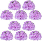 Flower Ball Arrangement Bouquet: 10 Pcs 11.8 inch Diameter Light Purple Rose Fake Flowers Balls for Wedding