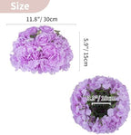 Flower Ball Arrangement Bouquet: 10 Pcs 11.8 inch Diameter Light Purple Rose Fake Flowers Balls for Wedding, alternate view 3