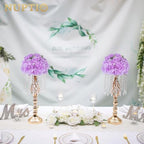 Flower Ball Arrangement Bouquet: 10 Pcs 11.8 inch Diameter Light Purple Rose Fake Flowers Balls for Wedding, alternate view 7