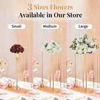 Flower Ball Arrangement Bouquet - 2 Pcs 9.5 inch Diameter Crimson Fake Flowers Roses Balls for Centerpieces, alternate view 6