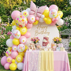 Flower Balloons, Pink Yellow Daisy Balloon with Butterfly Foil Balloon, alternate view 6