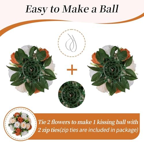 Flower Balls for Centerpieces Decoration: 2 Pcs, Terracotta in 22.8"(H) in Terracotta - 3 Colors, alternate view 5