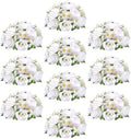 Flower Balls for Centerpieces Tables: 10 PCS White Flowers for Centerpieces in White