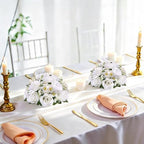 Flower Balls for Centerpieces Tables: 10 PCS White Flowers for Centerpieces in White, alternate view 2