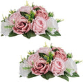 Flower Balls for Table Centerpieces: Dusty Pink & White Fake Flowers in Dusty Rose & White