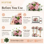Flower Balls for Table Centerpieces: Dusty Pink & White Fake Flowers in Dusty Rose & White, alternate view 6